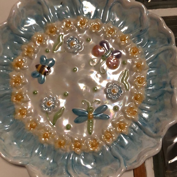 Salad/dessert plates butterflies-bees dragonflies - Picture 5 of 6